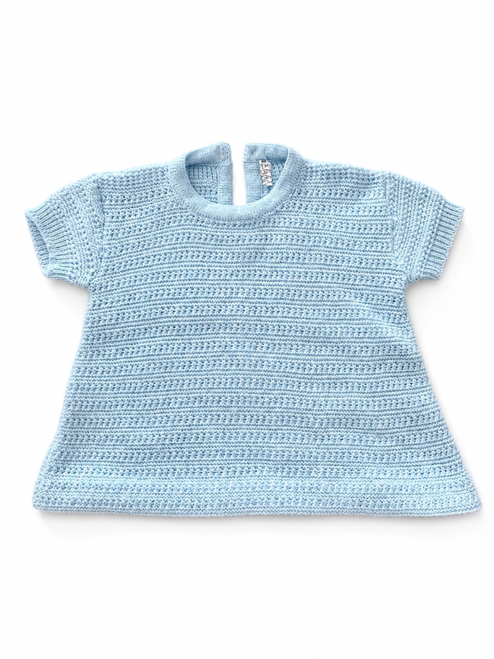 Vintage Baby Blue Hand Knit Sweater Top